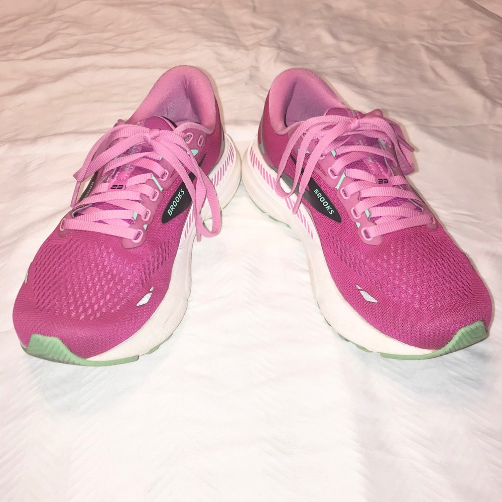 Brooks Adrenaline GTS 23 Pink Mint Green Running Shoes Womens 7.5 B  Walking - Picture 7 of 16
